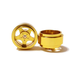 Staffs 14 15.8 x 8.5mm 5 Spoke Aluminum Wheels, Gold