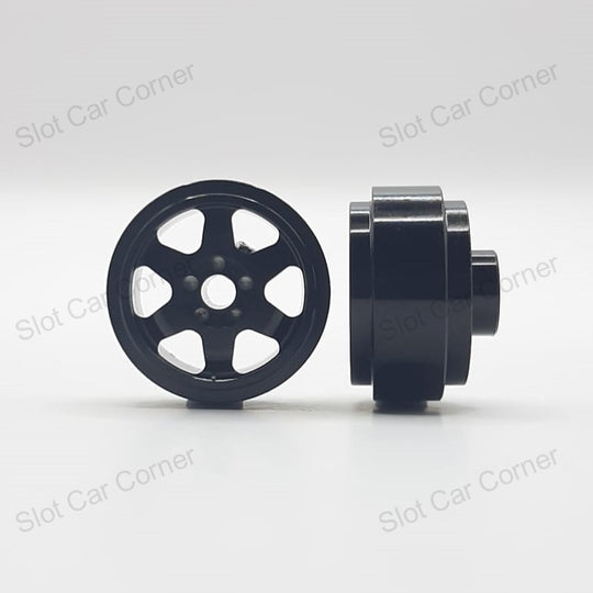 Staffs 193 Aluminum 6-Spoke 15.8 x 8.5mm Wheels, Black