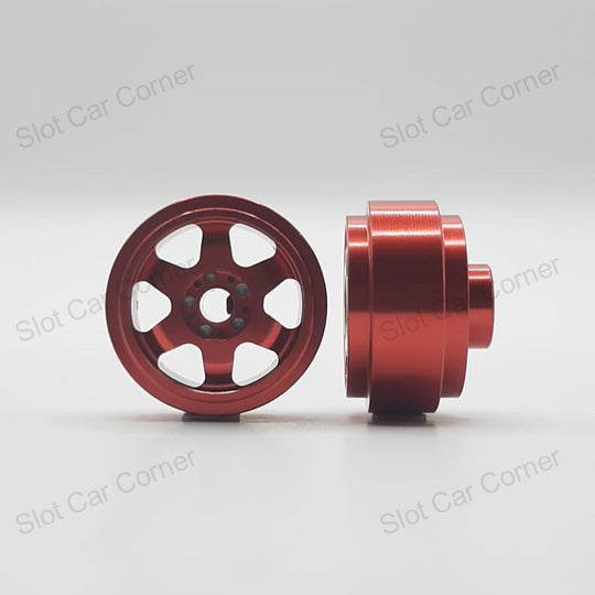 Staffs 195 Aluminum 6-Spoke 15.8 x 8.5mm Wheels, Red