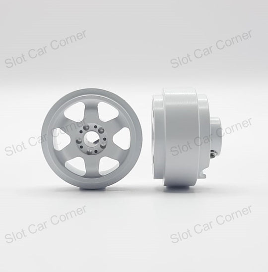 Staffs 197 Aluminum 6-Spoke 15.8 x 8.5mm Wheels, White