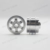 Staffs 199 15.8 x 10mm 6 Spoke Air Aluminum Wheels, Silver