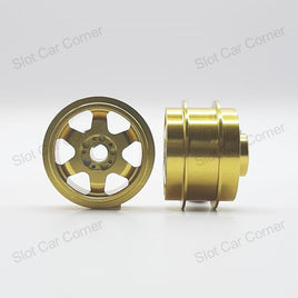 Staffs 200 15.8 x 10mm 6 Spoke Air Aluminum Wheels, Gold