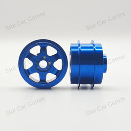 Staffs 202 15.8 x 10mm 6 Spoke Air Aluminum Wheels, Blue