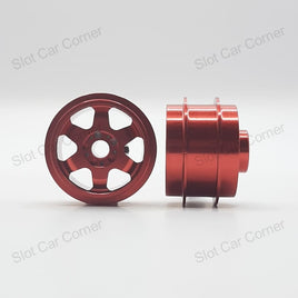 Staffs 203 15.8 x 10mm 6 Spoke Air Aluminum Wheels, Red