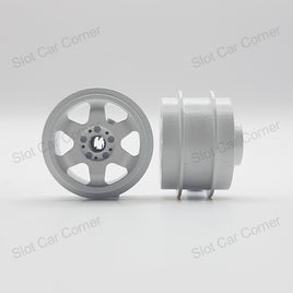 Staffs 205 15.8 x 10mm 6 Spoke Air Aluminum Wheels, White