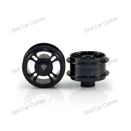 Staffs 211 15.8 x 8.5mm 4 Spoke Air Aluminum Wheels, Black