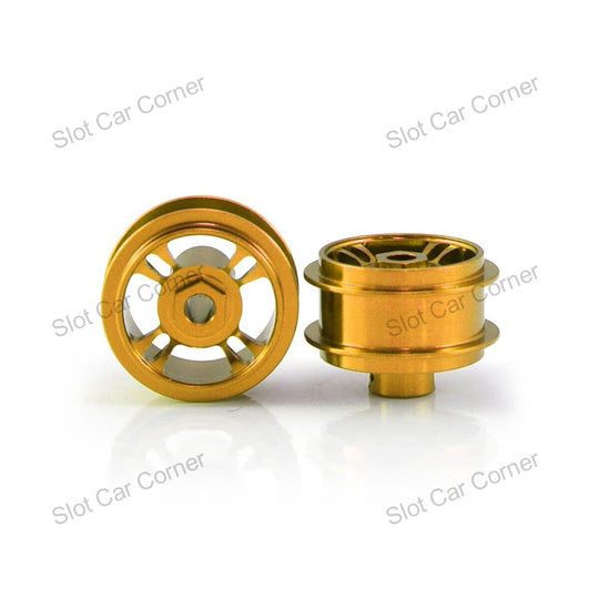 Staffs 212 15.8 x 8.5mm 4 Spoke Air Aluminum Wheels, Gold