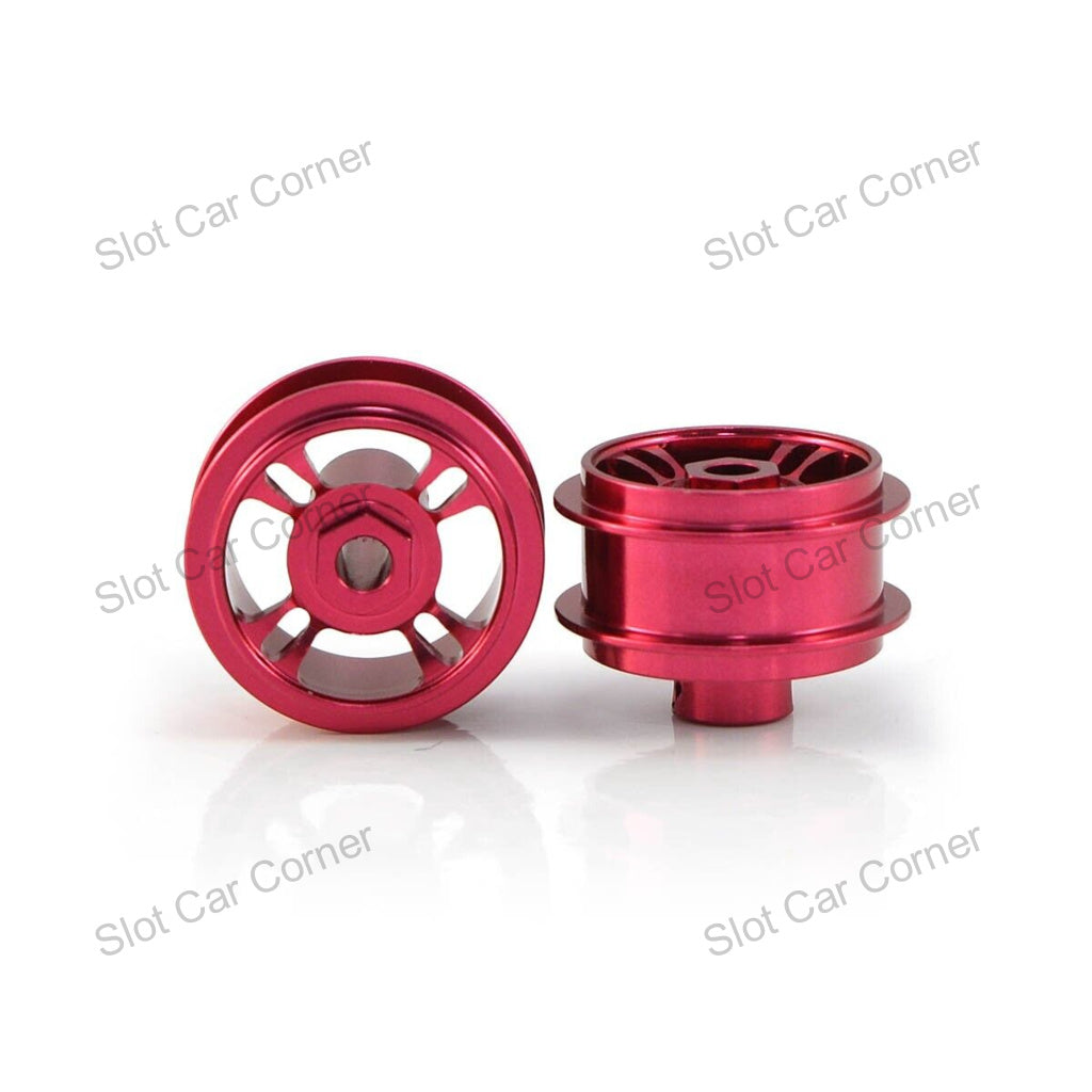 Staffs 214 15.8 x 8.5mm 4 Spoke Air Aluminum Wheels, Red