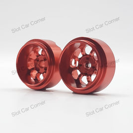 Staffs 236 15.8 x 8.5mm Minilite Deep Dish Aluminum Wheels, Red