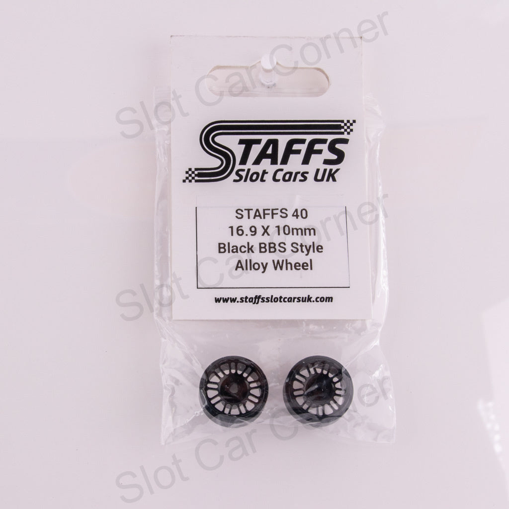 Staffs 40 16.9 x 10mm BBS Aluminum Wheels, Black