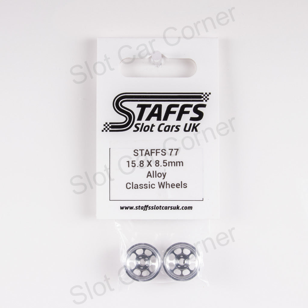 Staffs 77 15.8 x 8.5mm Classic Aluminum Wheels, Silver