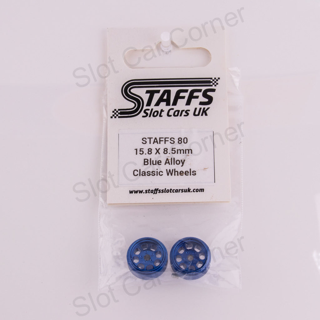 Staffs 80 15.8 x 8.5mm Classic Aluminum Wheels, Blue