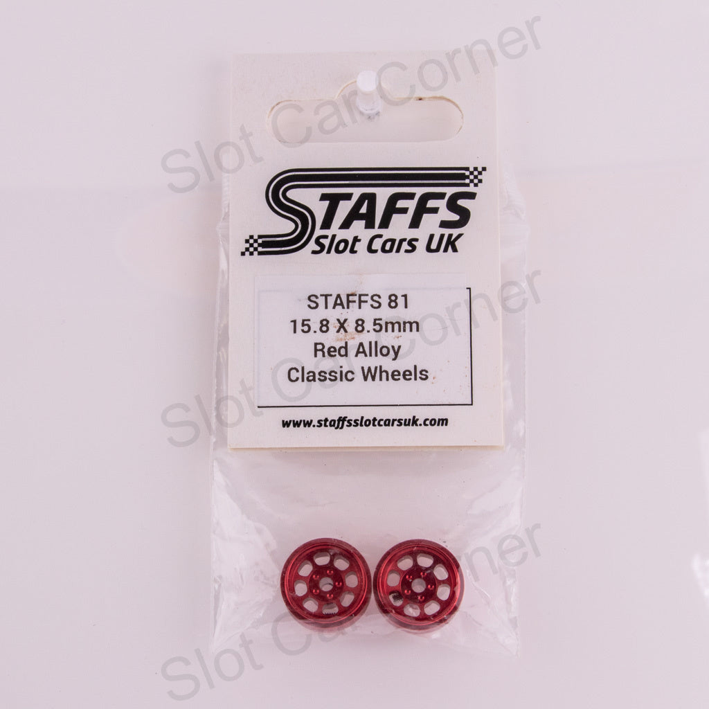 Staffs 81 15.8 x 8.5mm Classic Aluminum Wheels, Red