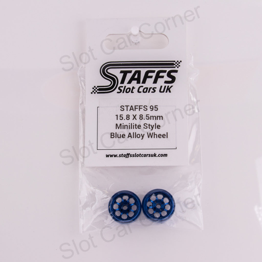 Staffs 95 15.8 x 8.5mm Minilite Aluminum Wheels, Blue