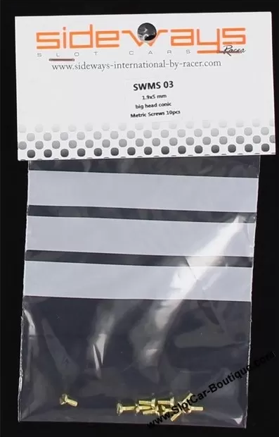 SWMS/03 Sideways Big Head Conic Motor Mount Screws, M1.9 x 5mm