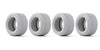 TYR006RS Thunder Slot GRAY Rear Slick Tires, 10.8x19mm for Low Grip Track