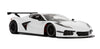 NSR 0424AW Corvette C8R White Kit, assembled example in front three-quarter view