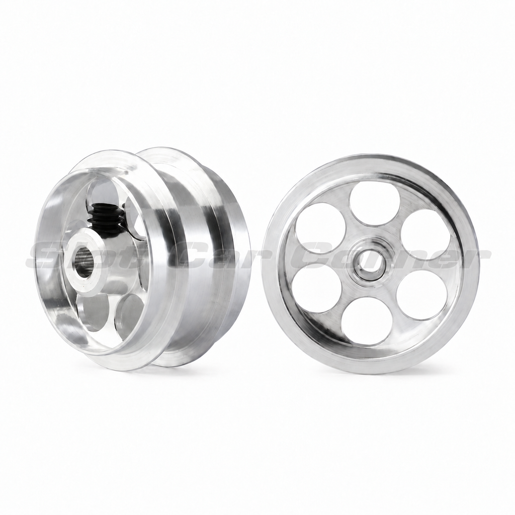 NSR 5004 aluminum Air System rear wheels showing the wheel face, hub and tire groove