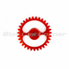 NSR 5931 red 31-tooth ERGAL Hypercar sidewinder gear, front view
