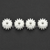Scaleauto SC-1013 package of four white 13-tooth M50 polyamide pinions