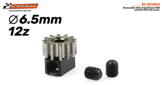 Scaleauto SC-1072E65 6.5mm 12-tooth Ergel Pinion