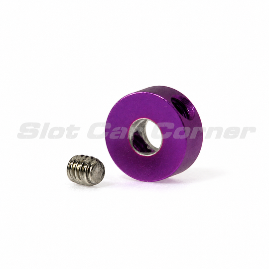 Scaleauto SC-1124B Slim Aluminum Axle Stopper, 3/32 in, Violet