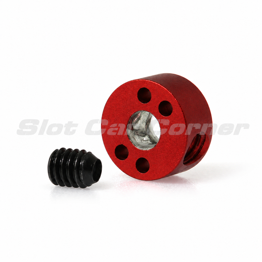 Scaleauto SC-1124R Lightweight Aluminum Axle Stopper, 3/32 in, Red