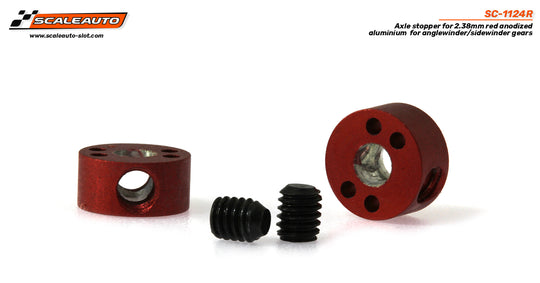 Scaleauto SC-1124R Axle Stopper, Aluminum (Red)