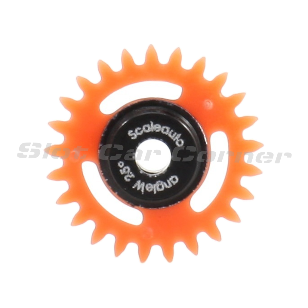Scaleauto SC-1165R 25-Tooth Polyamide Anglewinder Gear, 15.8 mm, front view