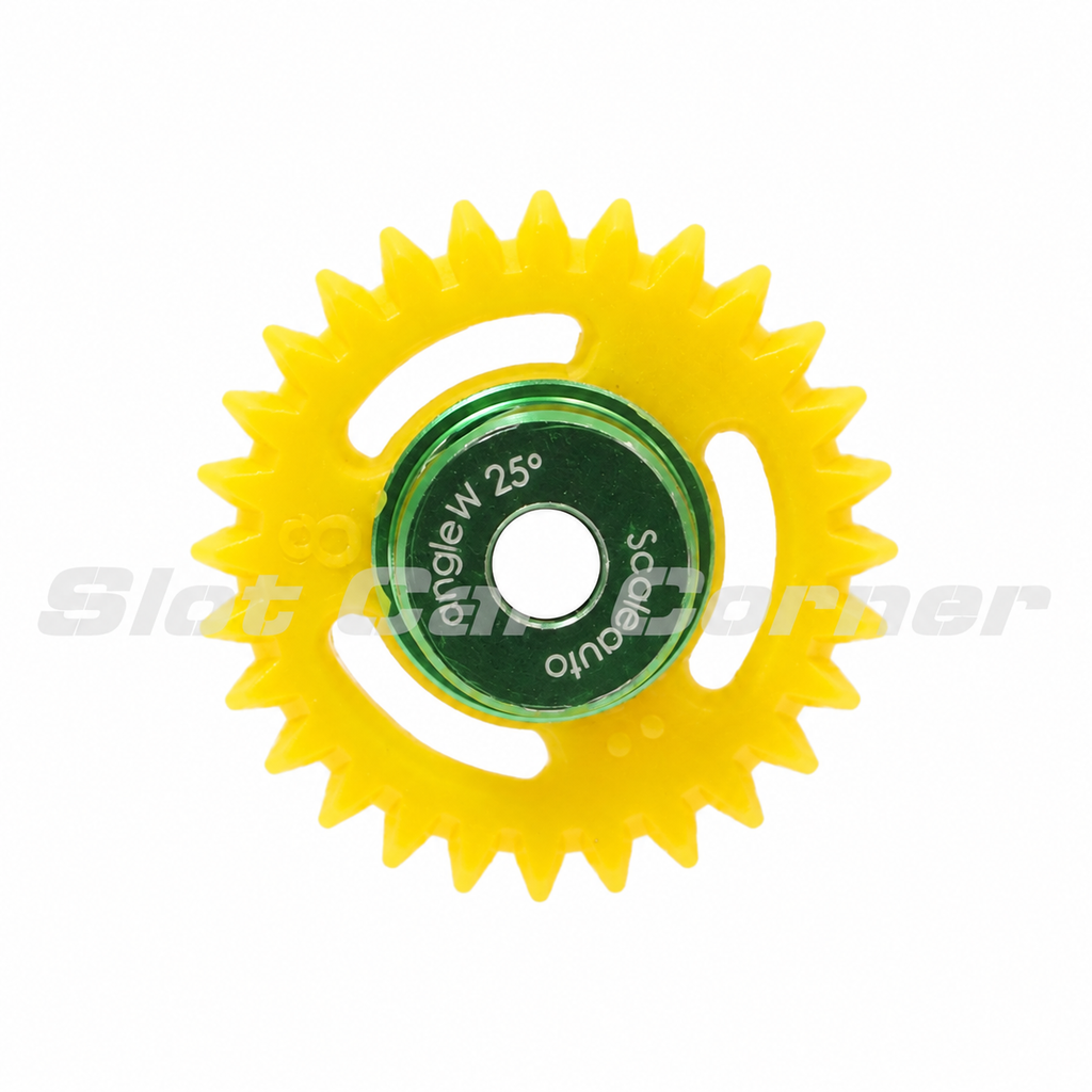 Scaleauto SC-1168BR 28-Tooth Polyamide Anglewinder Gear, 15.8 mm, Reverse Insert, product view