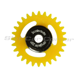 Scaleauto SC-1168R 28-Tooth Polyamide Anglewinder Gear, 15.8 mm, front view,
