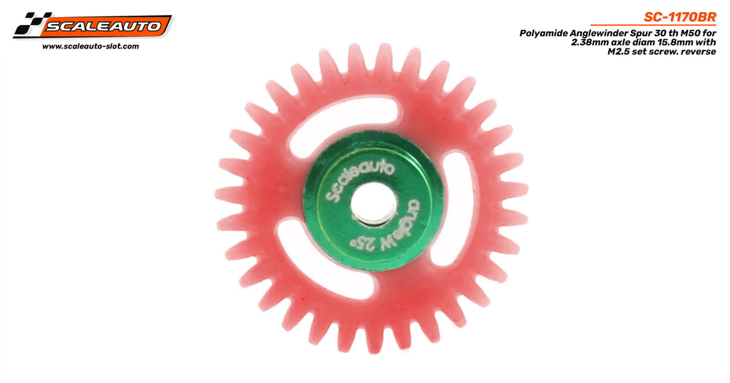 Scaleauto SC-1170BR 3/32" Anglewinder Gear - 30T REVERSE Insert, 15.8mm Diameter