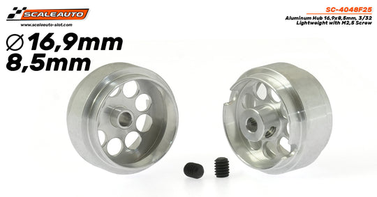 Scaleauto SC-4048F25 Aluminum 16.9 x 8.5mm Wheels