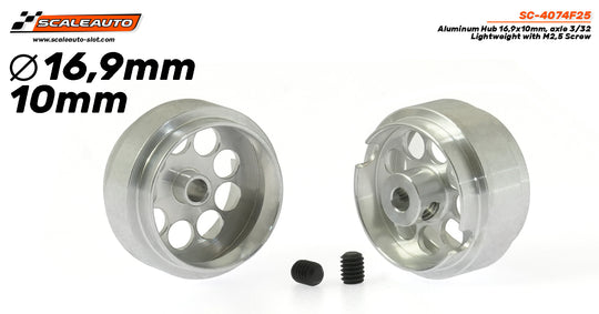 Scaleauto SC-4074F25 16.9 x 10mm Aluminum Wheels