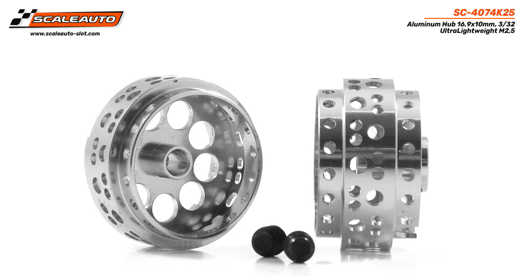 Scaleauto SC-4074K25 16.9 x 10mm Aluminum Wheels