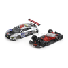 Scaleauto SC-6163R Audi R8 LMS GT3 No. 28, white, black and red livery, body and chassis separated view