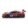Scaleauto SC-6172R Audi R8 LMS GT3 No. 29, red, black and white livery, left side profile view