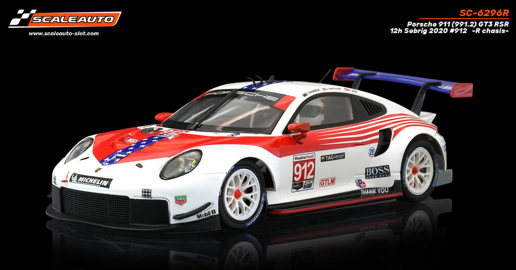 Scaleauto SC-6296R Porsche 911.2 GT3 RSR No. 912, 12h Sebring 2020