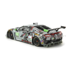 Scaleauto SC-6346R NSX GT3 No. 86, gray camouflage with green accents livery, rear three-quarter view
