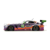 Scaleauto SC-6356R Mercedes AMG GT3 No. 33, Wynn's purple, pink, orange and white livery, left side profile view