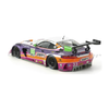 Scaleauto SC-6356R Mercedes AMG GT3 No. 33, Wynn's purple, pink, orange and white livery, rear three-quarter view