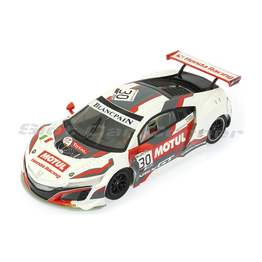 Scaleauto SC-6358R NSX GT3 No. 30, Motul white and red livery, front three-quarter view
