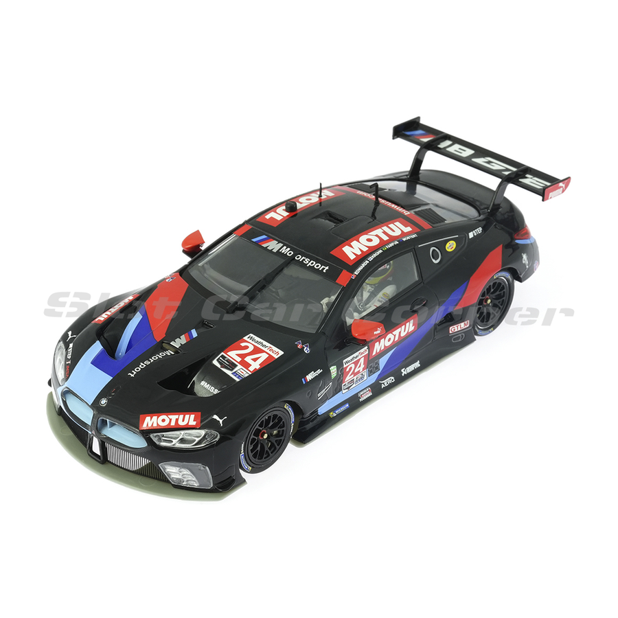 Scaleauto SC-6363R BMW M8 GTLM No. 24 front three-quarter view