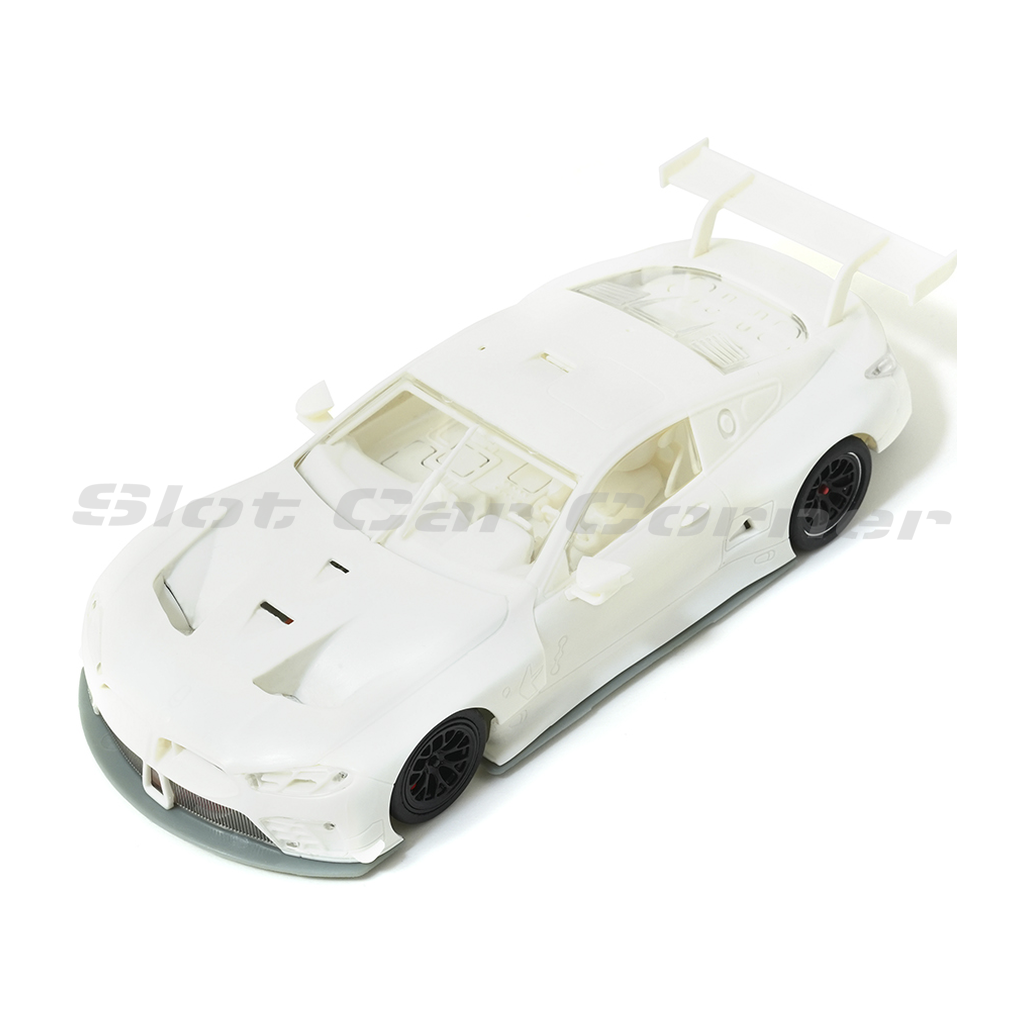 Scaleauto SC-6365 BMW M8 GTLM R-Series White Racing Kit – front three-quarter view