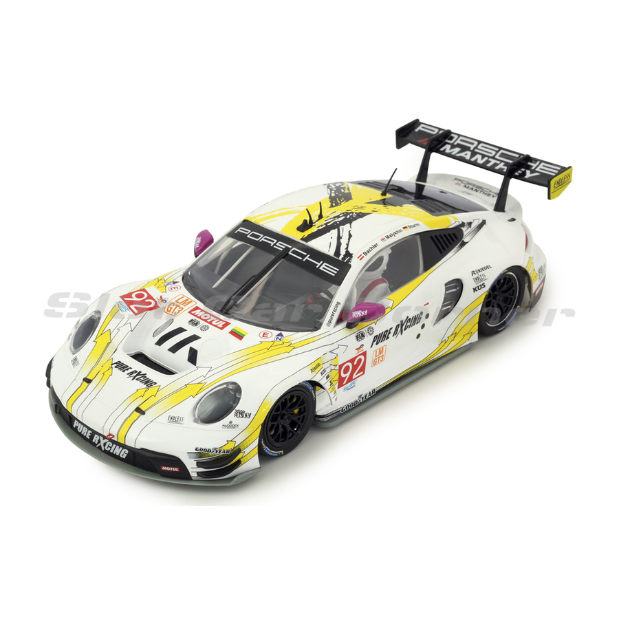 Scaleauto SC-6420R Porsche 911 (992) GT3 Team Manthey No. 92, 24 Hours of Le Mans 2024 – front three-quarter view