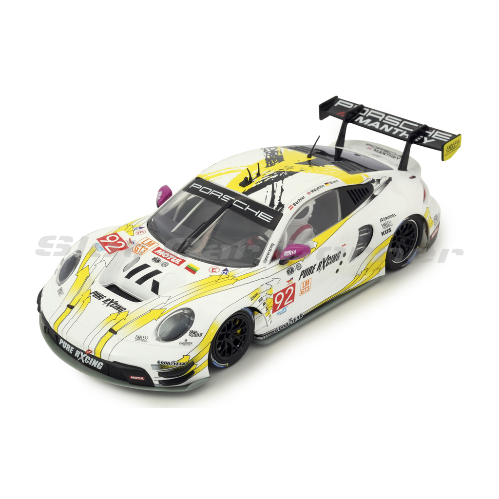 Scaleauto SC-6420R Porsche 911 (992) GT3 Team Manthey No. 92, 24 Hours of Le Mans 2024 – front three-quarter view