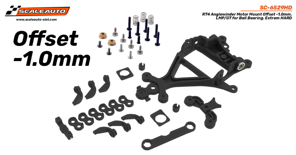 Scaleauto SC-6529AHD RT4 Anglewinder HARD Motor Mount, 1.0mm Offset