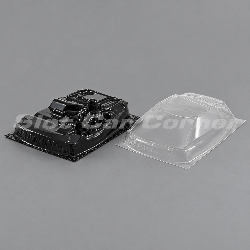 Scaleauto SC-6619 Spyker C8 lightweight black cockpit and clear Lexan window set