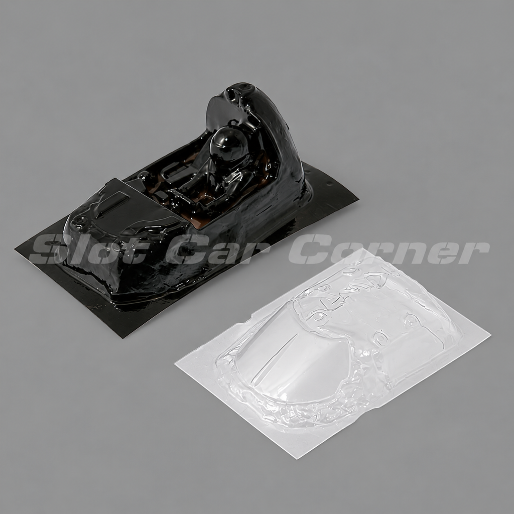 Scaleauto SC-6682 Cadillac V-LmdH black cockpit and clear Lexan window set
