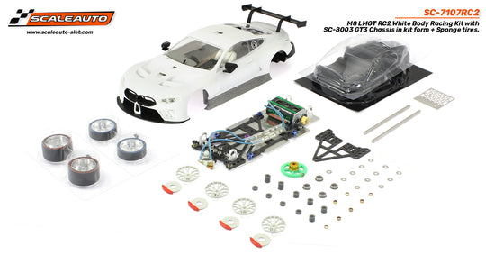 Scaleauto 1:24 BMW M8 LMGT RC2 White Body Racing Kit
